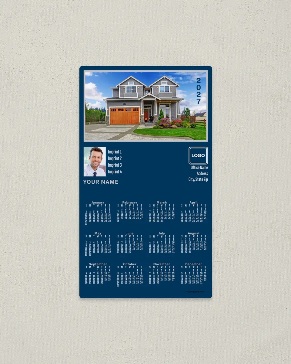 This is a 4" x 7" Full Magnet Calendar called Luxe Landscape printed in full color with a Standard Gloss finish