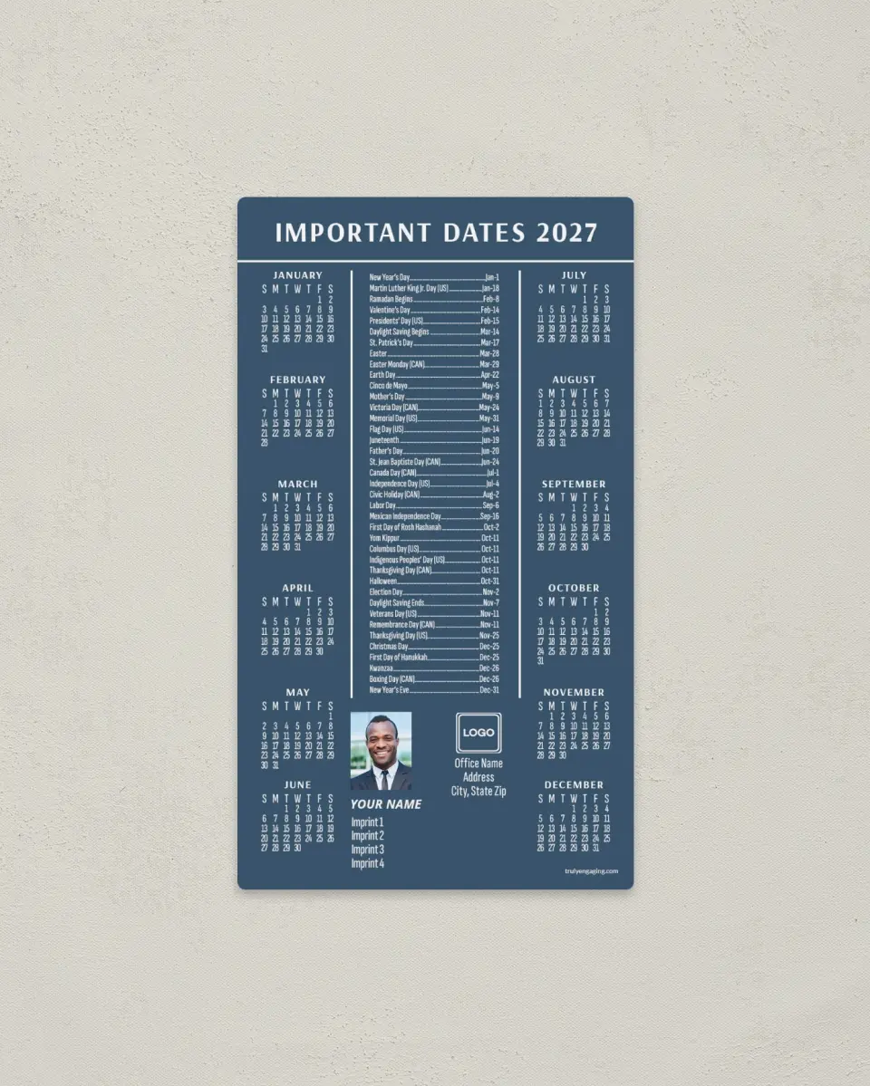 This is a 4" x 7" Full Magnet Calendar called Clean & Neat printed in full color with a Standard Gloss finish