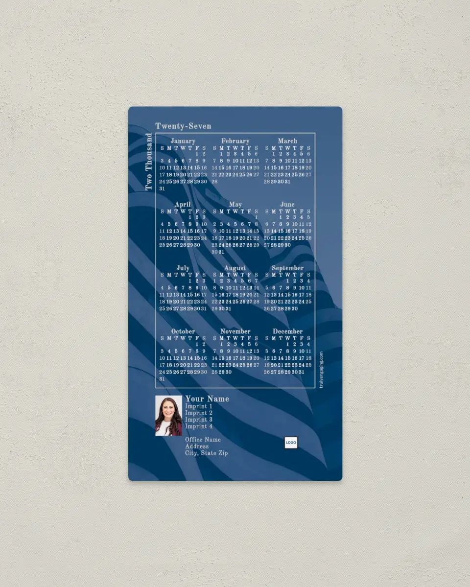This is a 4" x 7" Full Magnet Calendar called City Suggestion printed in full color with a Standard Gloss finish