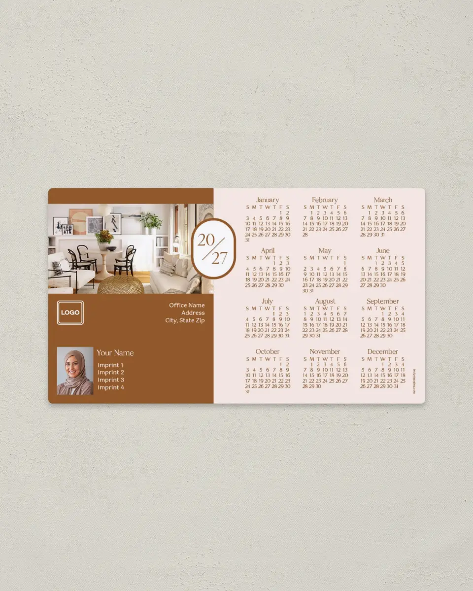 This is a 4" x 7" Full Magnet Calendar called Full Year printed in full color with a Standard Gloss finish