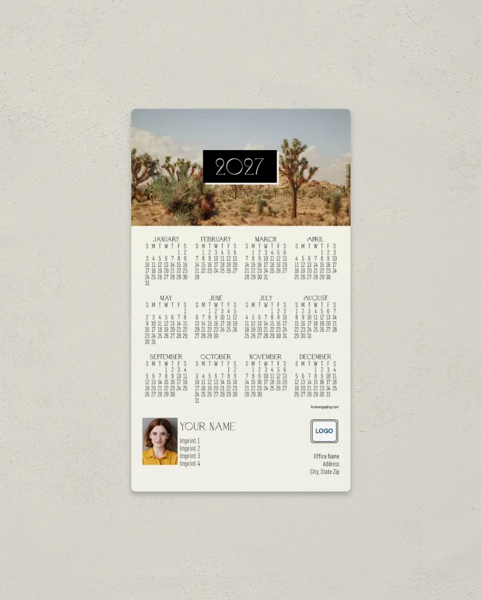 This is a 4" x 7" Full Magnet Calendar called Wild Scene printed in full color with a Standard Gloss finish