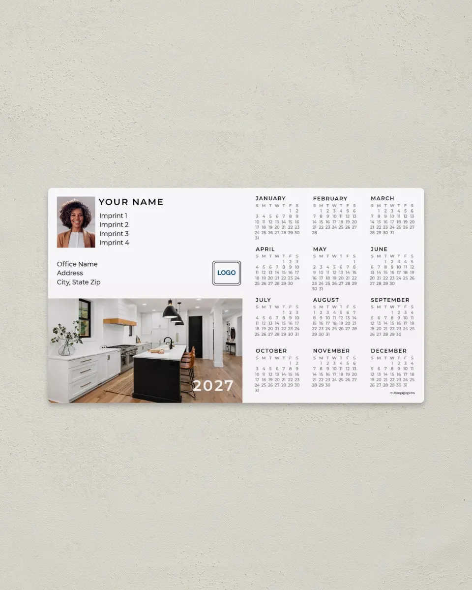 This is a 4" x 7" Full Magnet Calendar called Homestead Harmony printed in full color with a Standard Gloss finish