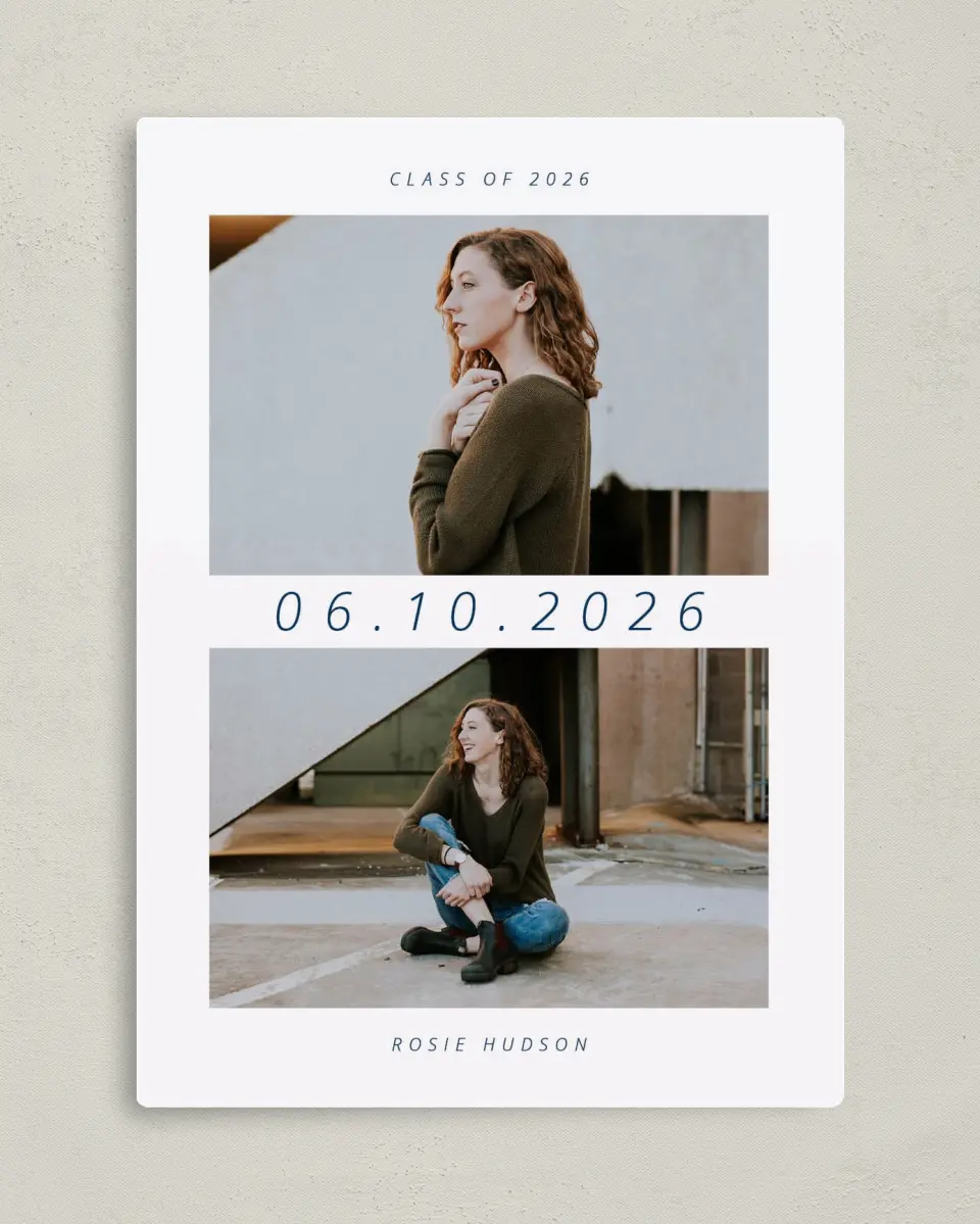 This is a 5" x 7" Graduation Announcement Magnet called A Dream Fulfilled printed in full color with a Luxe Satin finish