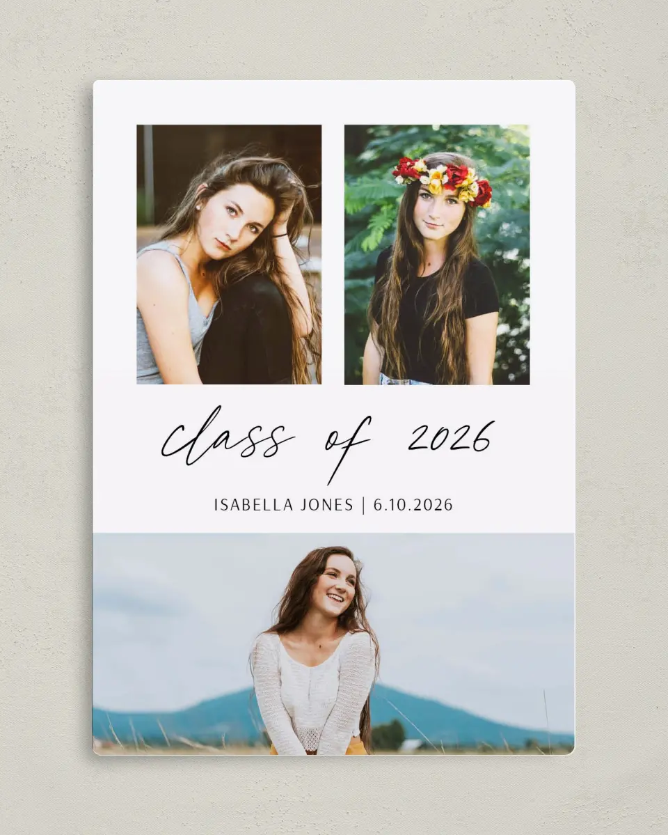 This is a 5" x 7" Graduation Announcement Magnet called Your Passion printed in full color with a Luxe Satin finish