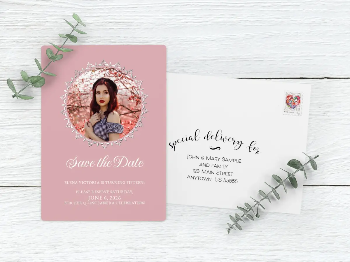 Save the Date Magnet with Optional Guest Addressing Service