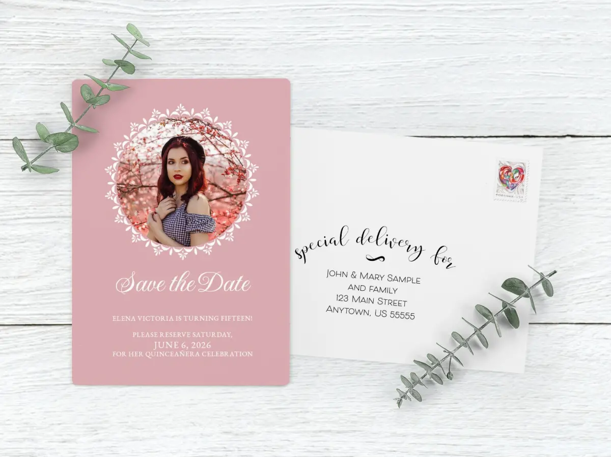 Save the Date Magnet with Optional Guest Addressing Service