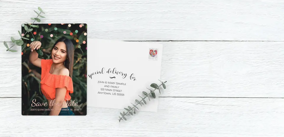 Save the Date Magnet with Optional Guest Addressing Service