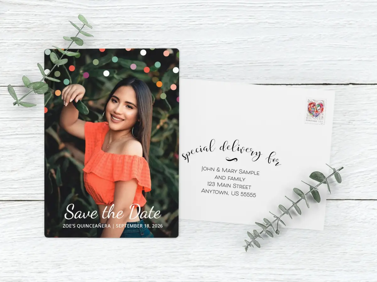 Save the Date Magnet with Optional Guest Addressing Service