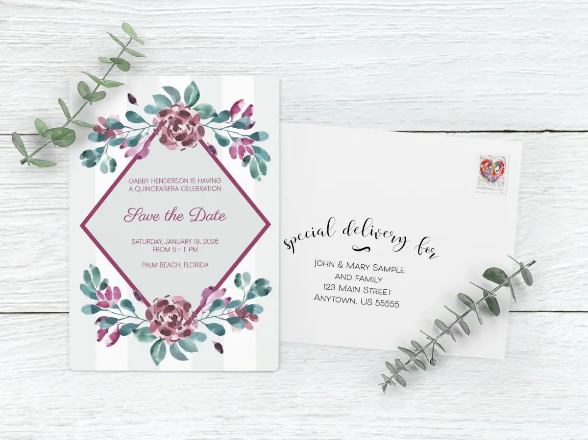 Save the Date Magnet with Optional Guest Addressing Service