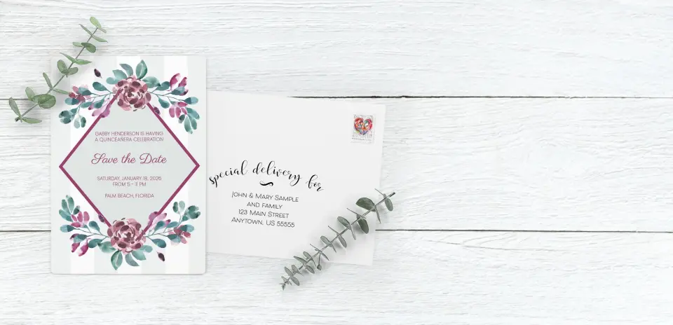 Save the Date Magnet with Optional Guest Addressing Service