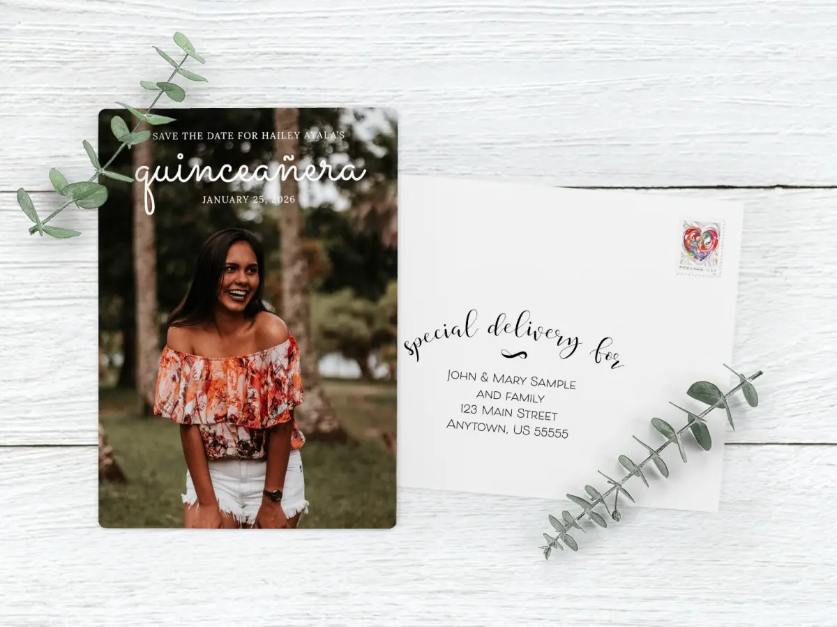 Save the Date Magnet with Optional Guest Addressing Service