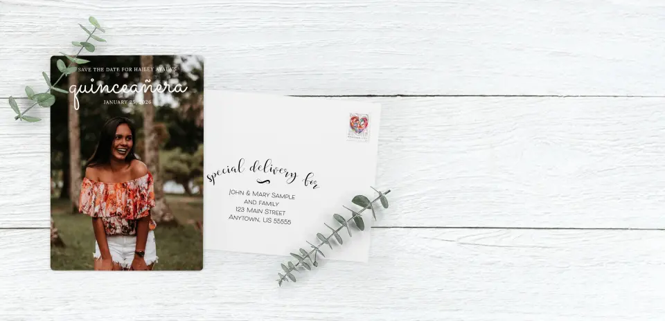 Save the Date Magnet with Optional Guest Addressing Service
