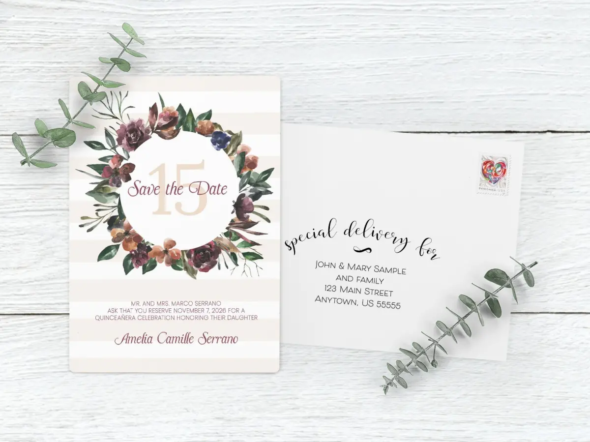 Save the Date Magnet with Optional Guest Addressing Service