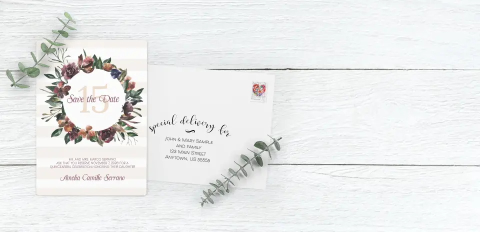 Save the Date Magnet with Optional Guest Addressing Service