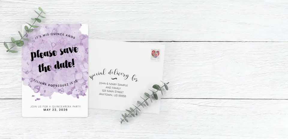 Save the Date Magnet with Optional Guest Addressing Service