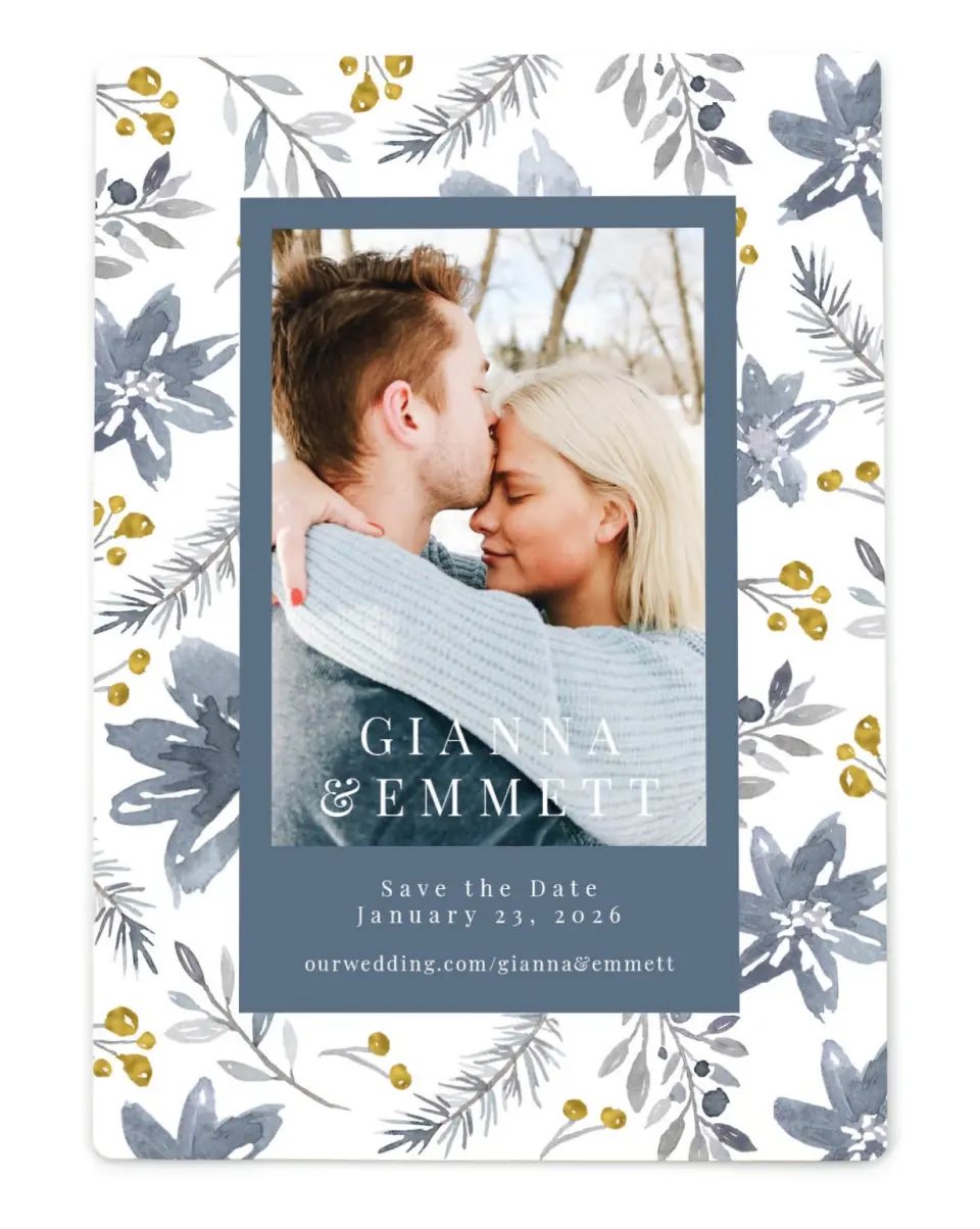 Winter Floral | Save the Date Magnets