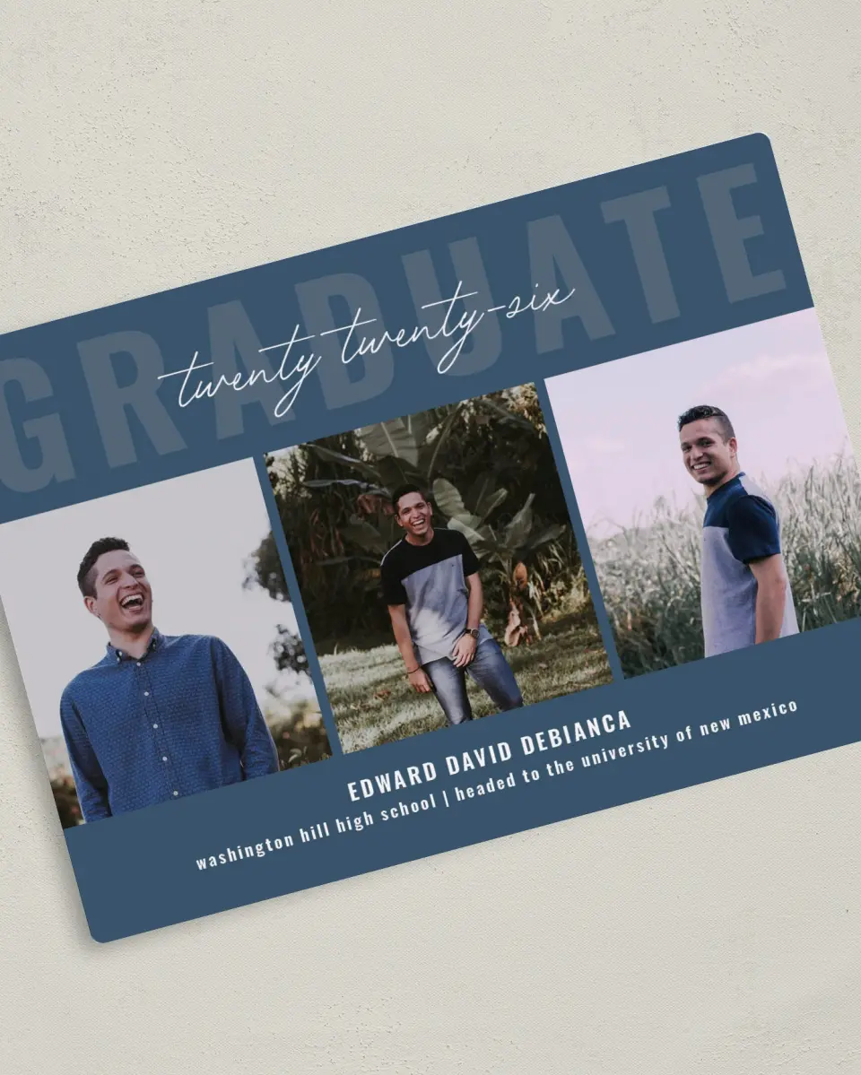 This is a 5" x 7" Graduation Announcement Magnet called I Did It! printed in full color with a Luxe Satin finish
