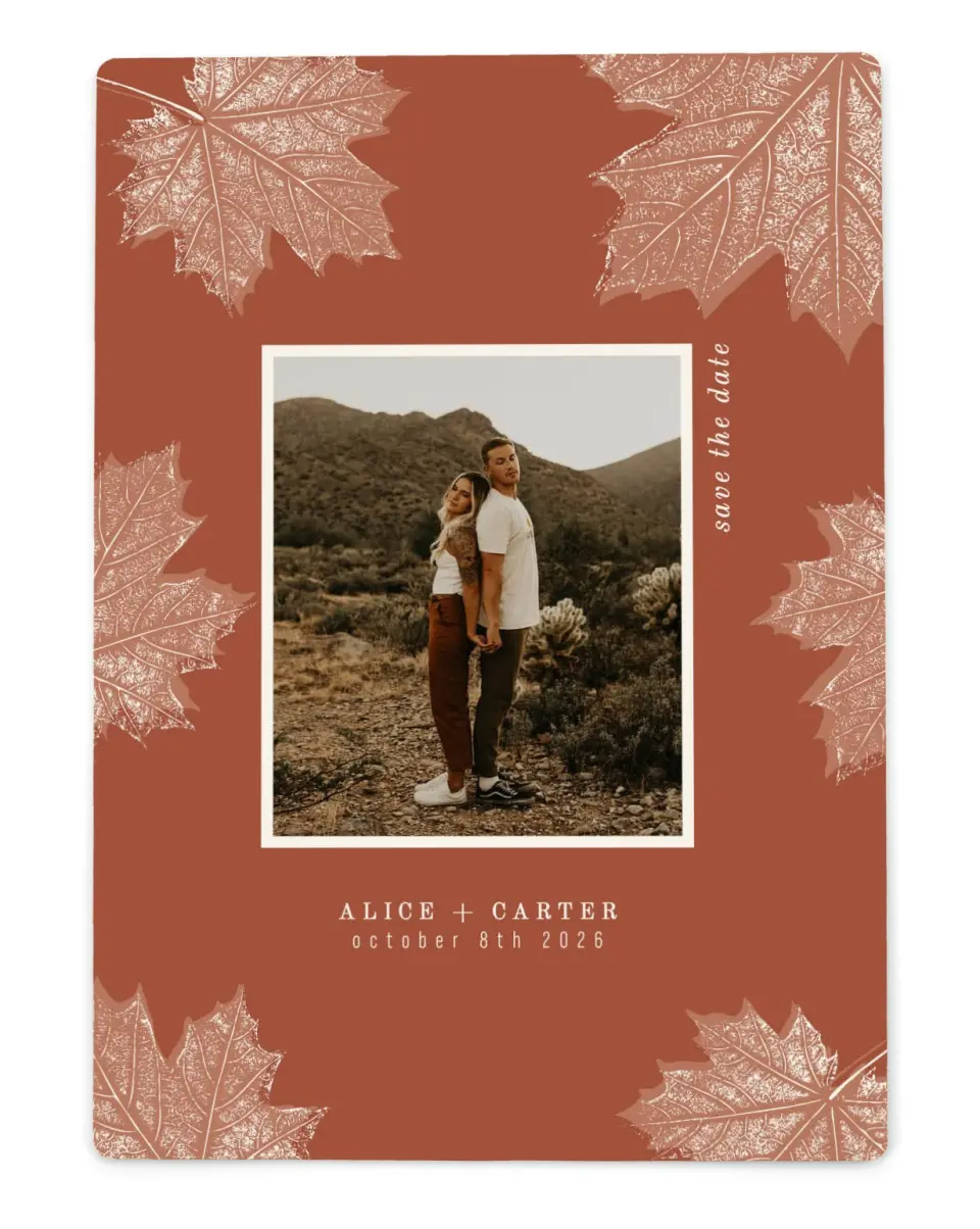 Turning Leaves | Fall Save the Dates