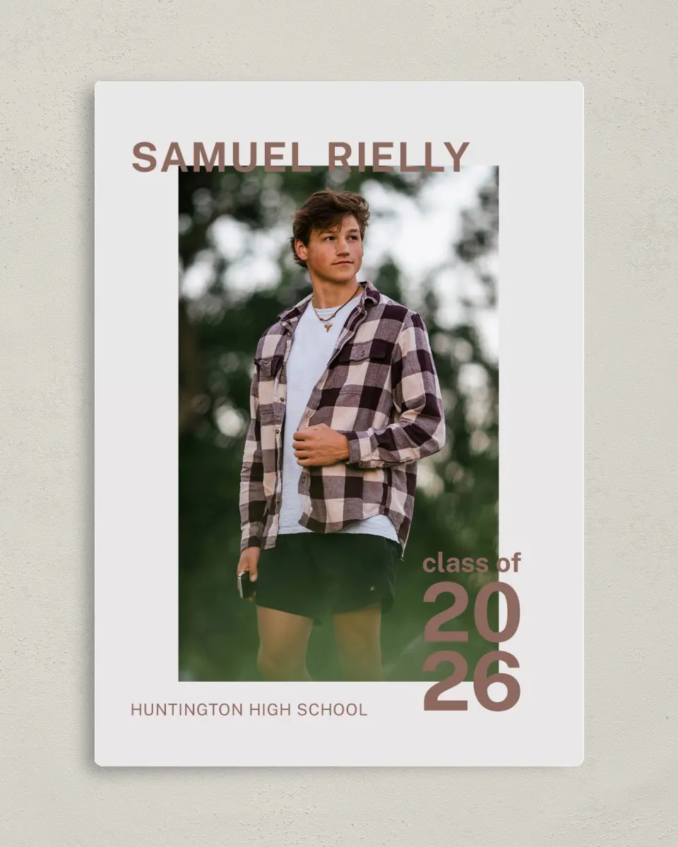 This is a 5" x 7" Graduation Announcement Magnet called Graduation Time printed in full color with Gold foil and a Luxe Satin finish