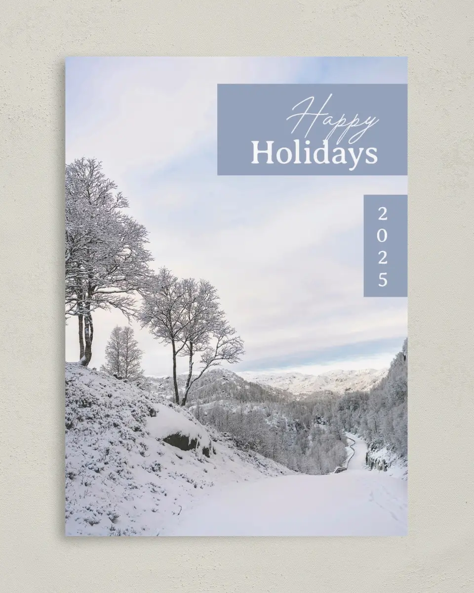 This is a 5" x 7" Christmas Card called Thankful & Grateful printed in full color on Premium Smooth paper