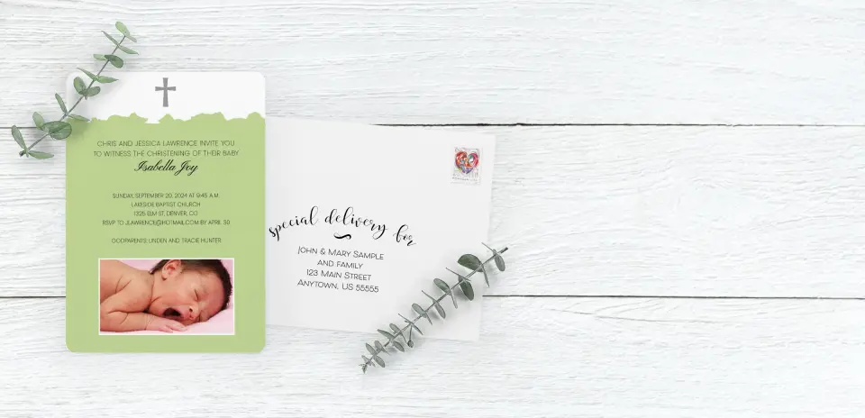 Save the Date Card with Optional Guest Addressing Service