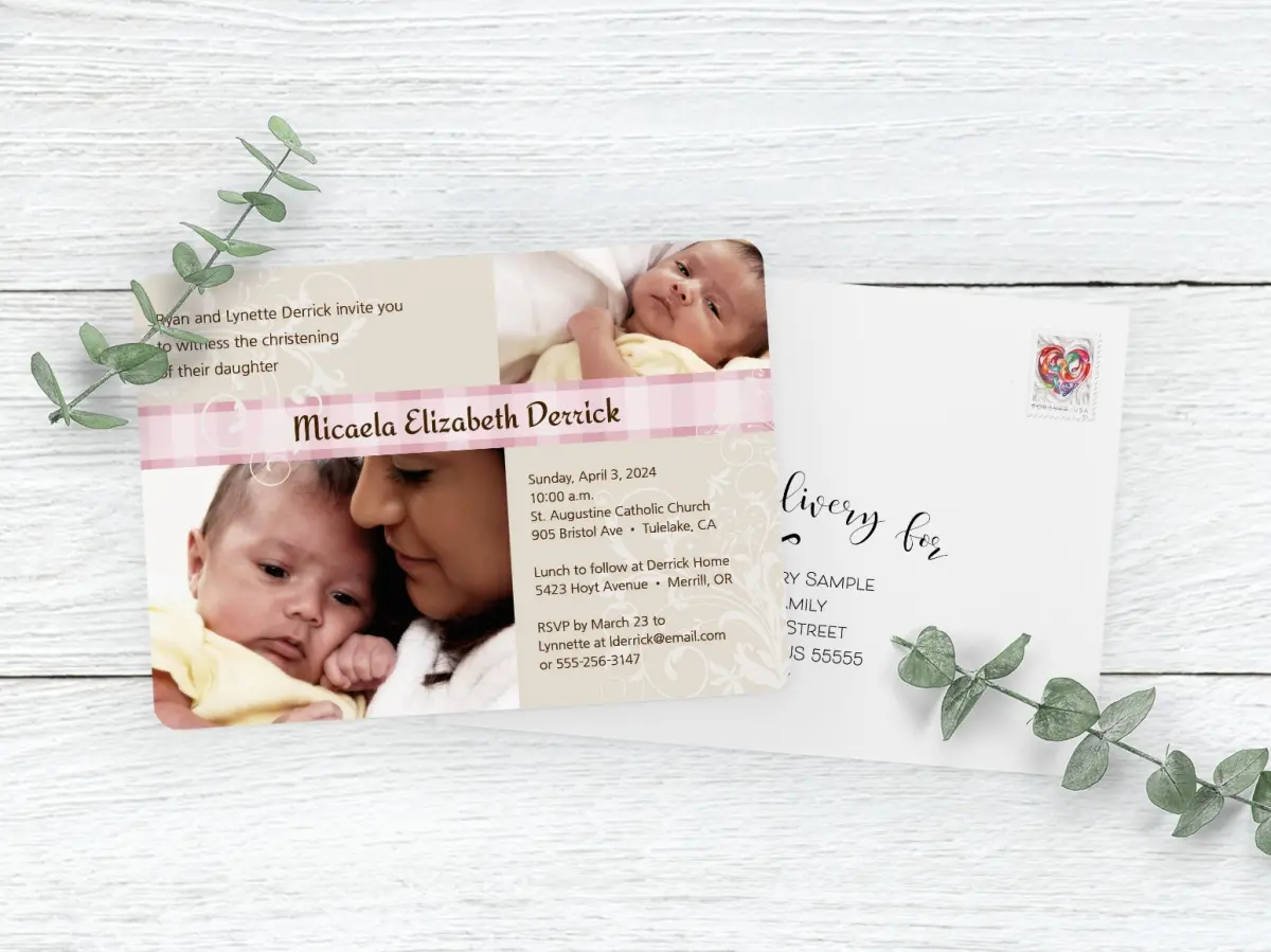 Save the Date Card with Optional Guest Addressing Service