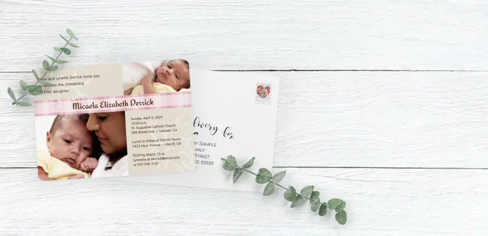 Save the Date Card with Optional Guest Addressing Service