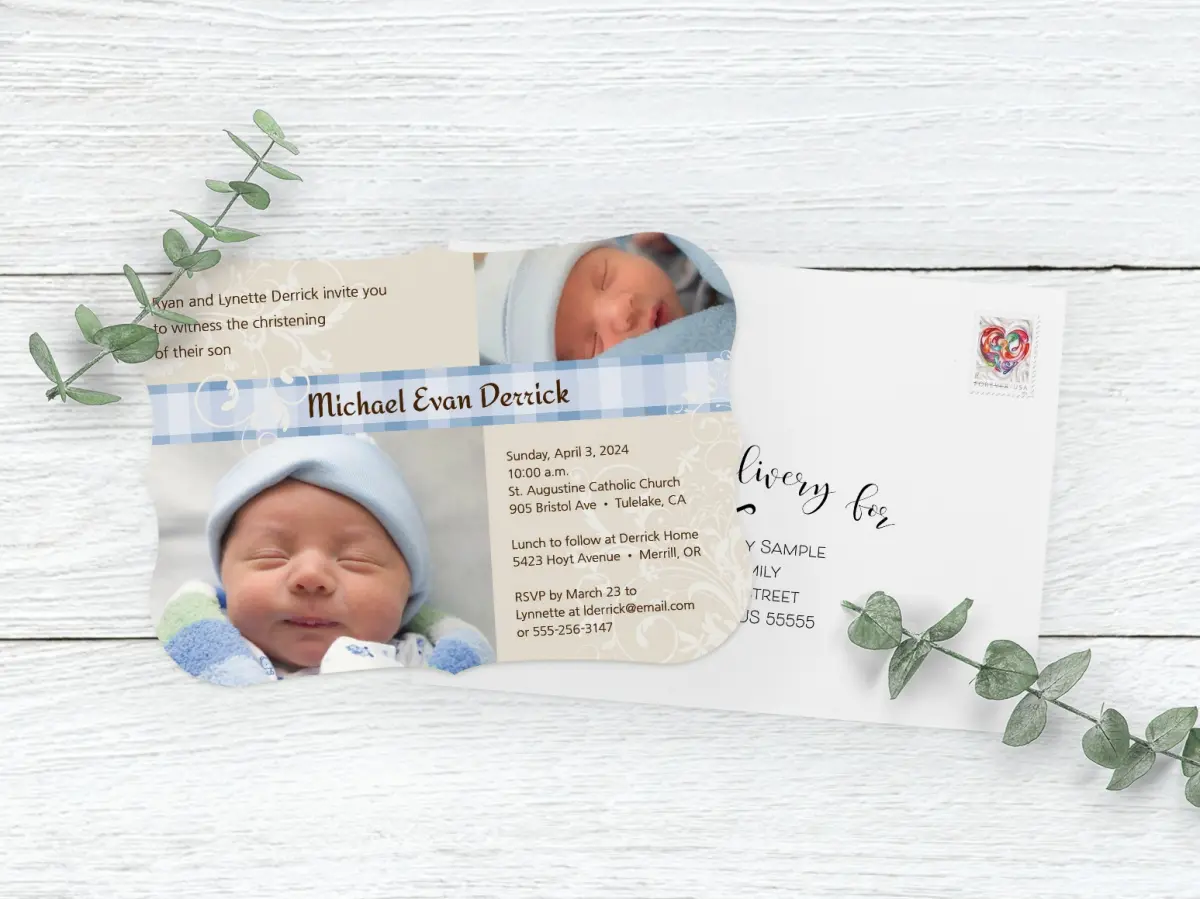 Save the Date Card with Optional Guest Addressing Service