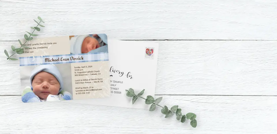 Save the Date Card with Optional Guest Addressing Service