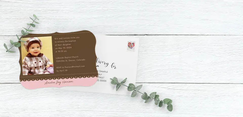 Save the Date Card with Optional Guest Addressing Service