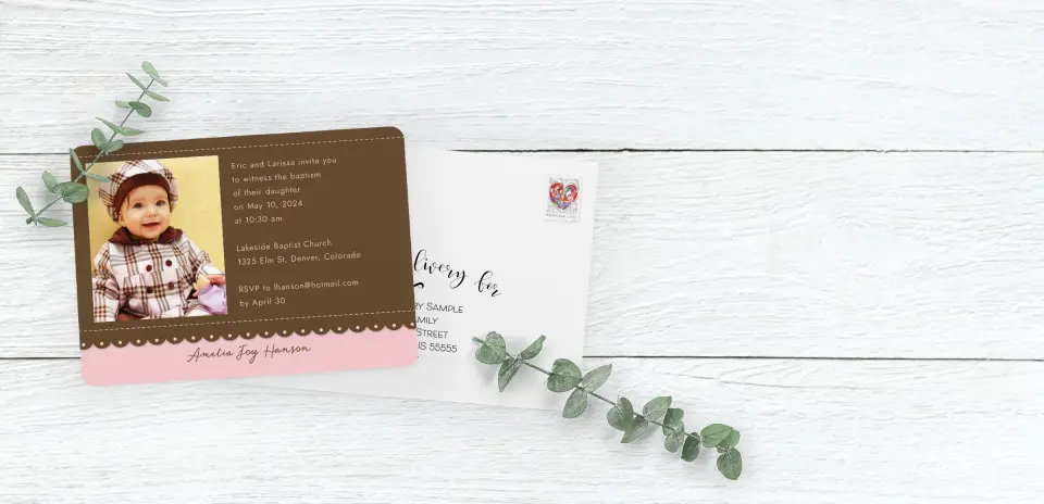 Save the Date Card with Optional Guest Addressing Service