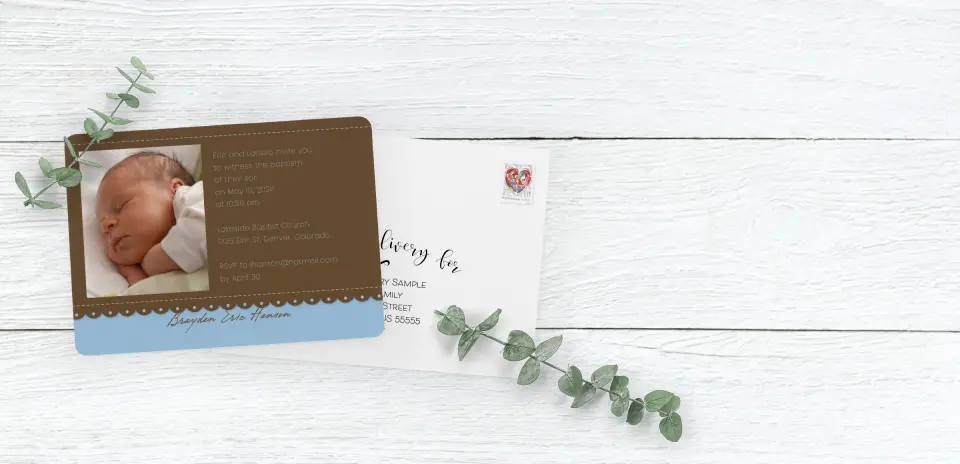 Save the Date Card with Optional Guest Addressing Service