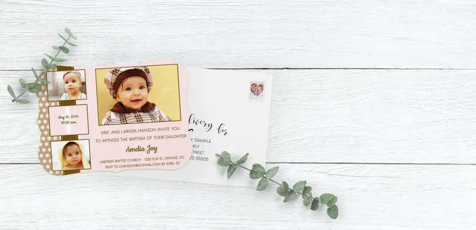 Save the Date Card with Optional Guest Addressing Service