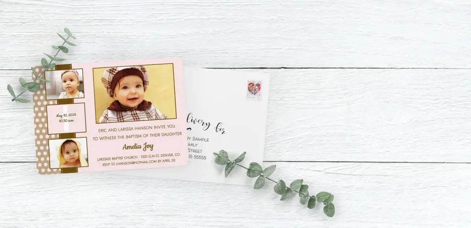 Save the Date Card with Optional Guest Addressing Service