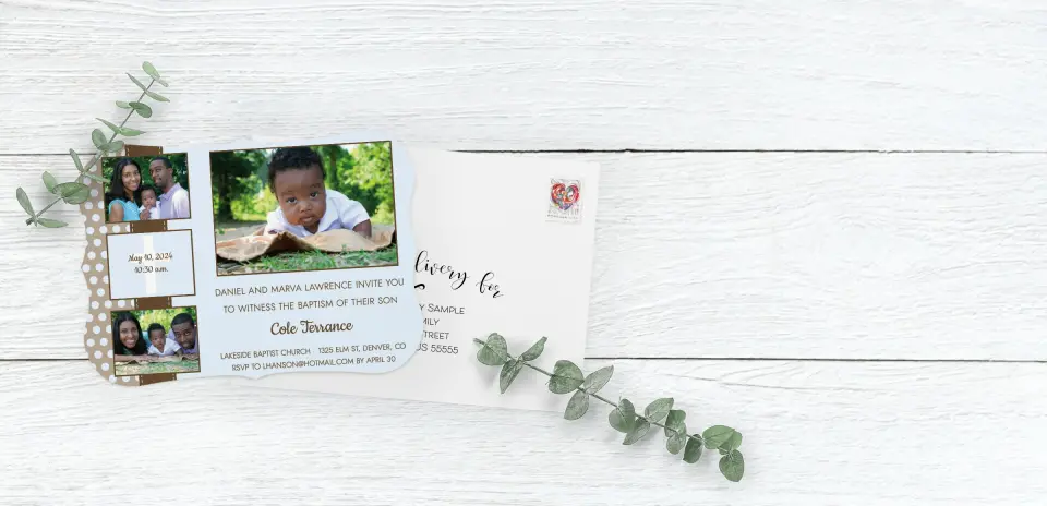 Save the Date Card with Optional Guest Addressing Service