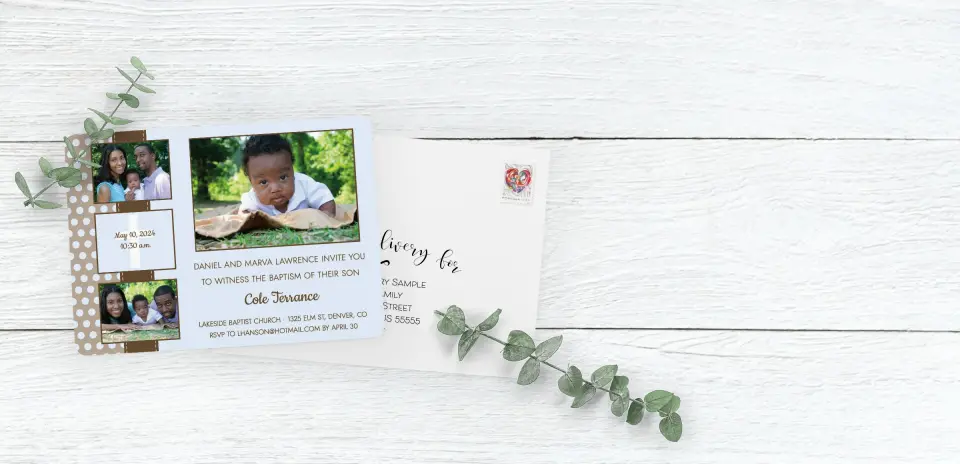 Save the Date Card with Optional Guest Addressing Service
