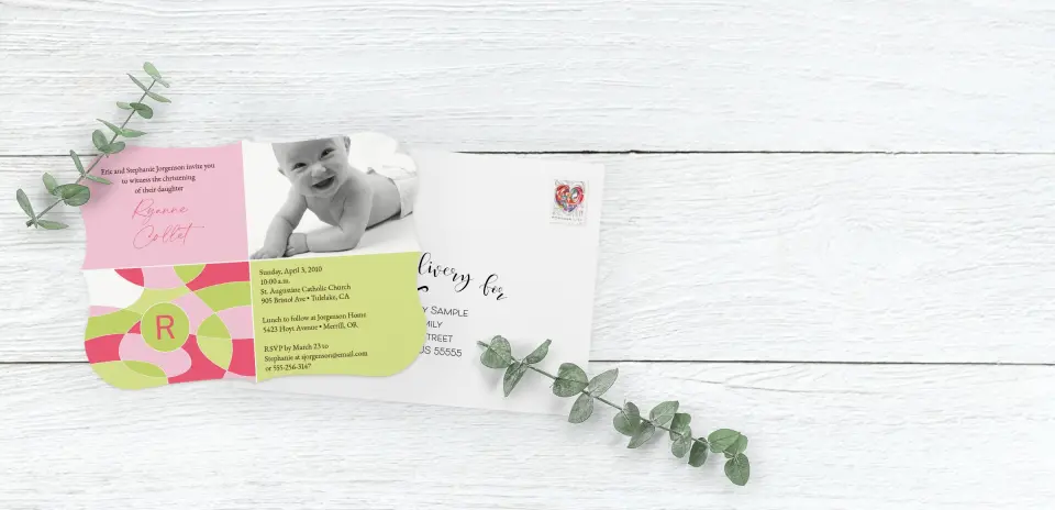 Save the Date Card with Optional Guest Addressing Service