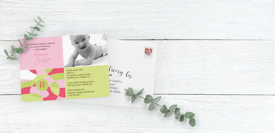 Save the Date Card with Optional Guest Addressing Service