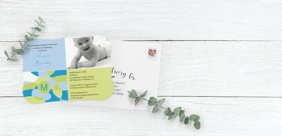 Save the Date Card with Optional Guest Addressing Service