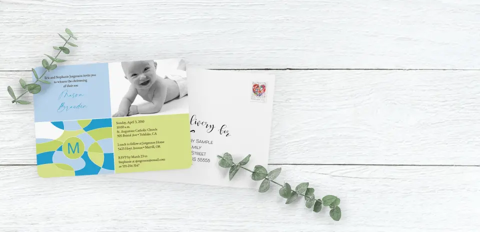 Save the Date Card with Optional Guest Addressing Service