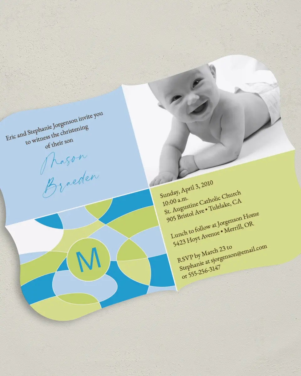 This is a 5" x 7" Bracket Card called Stain Glass printed in full color on Premium Smooth paper