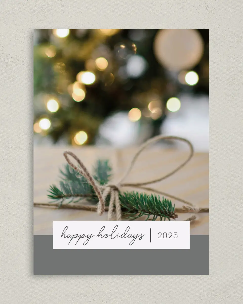 This is a 5" x 7" Christmas Card called Ask the Expert printed in full color on Premium Smooth paper