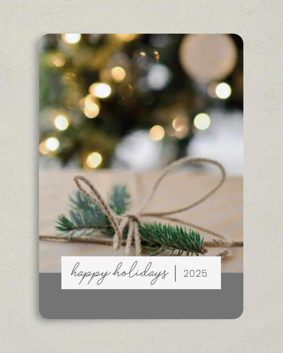 This is a 5" x 7" Christmas Card called Ask the Expert printed in full color on Premium Smooth paper