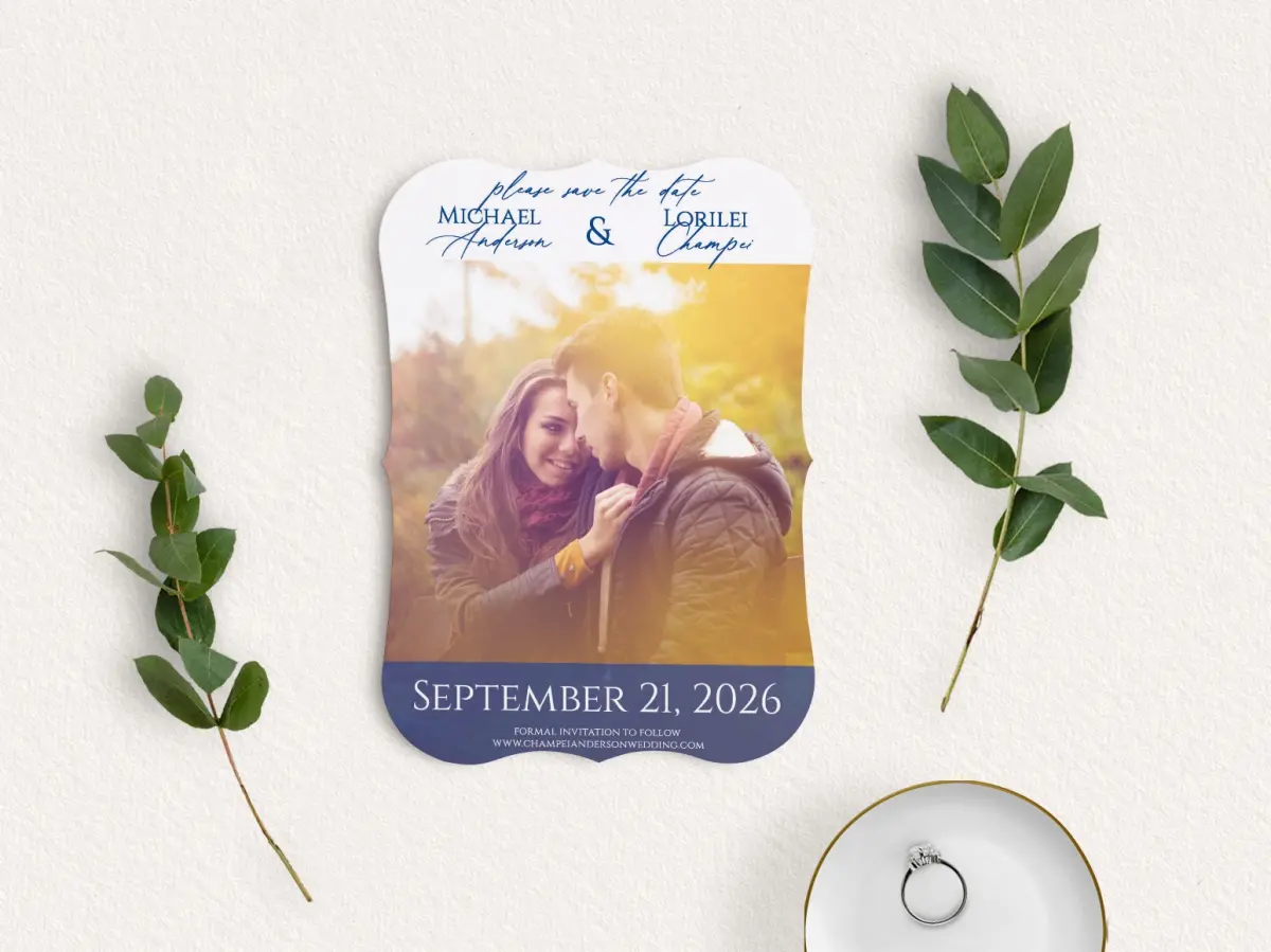 Save the Date Card with Optional Guest Addressing Service