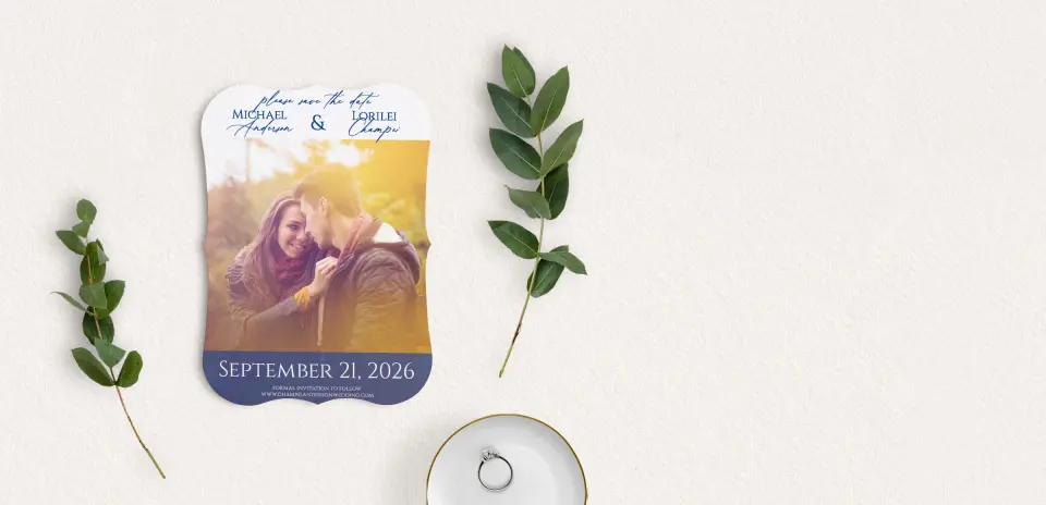 Save the Date Card with Optional Guest Addressing Service