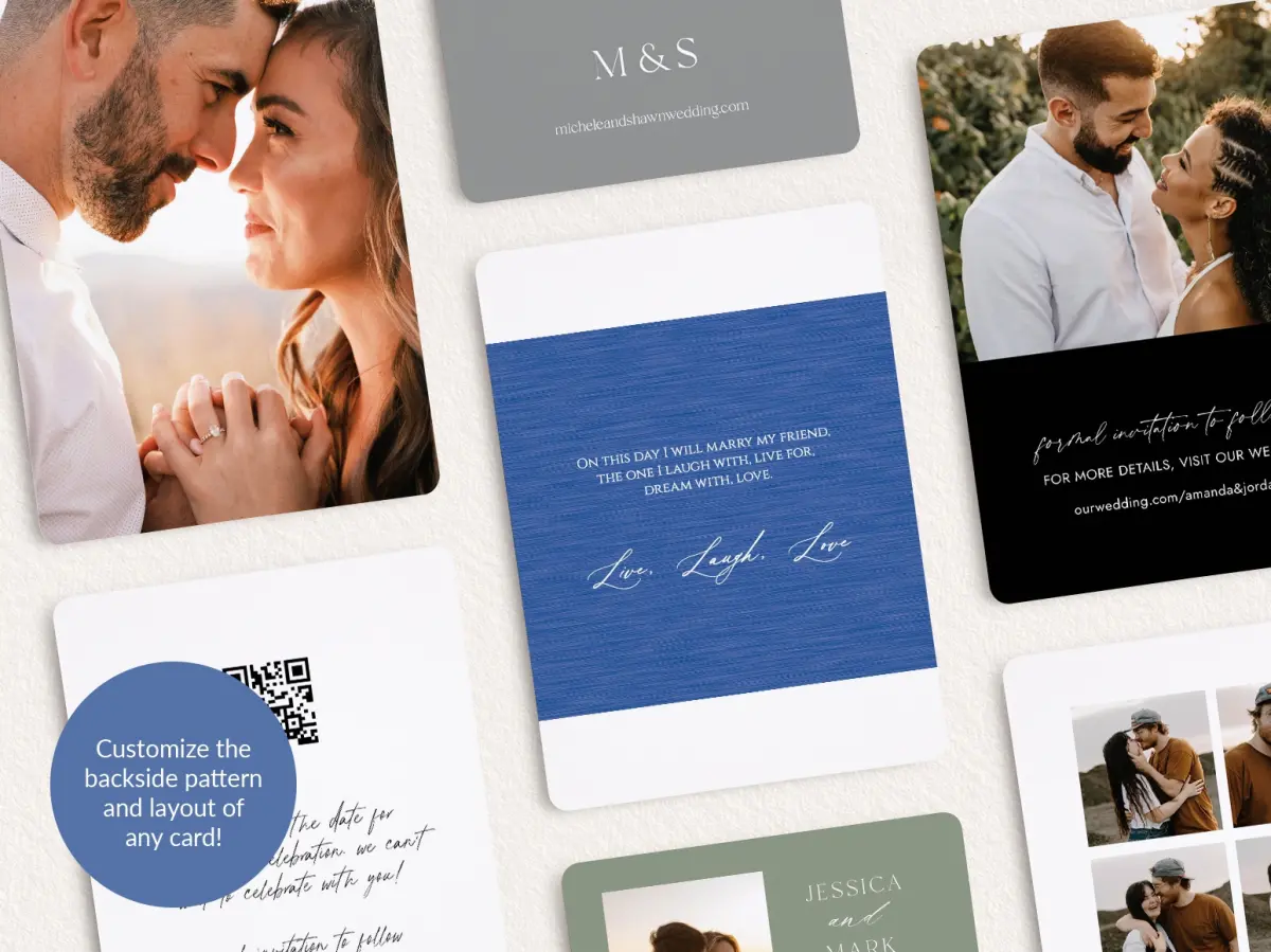 Back of Save the Date Card