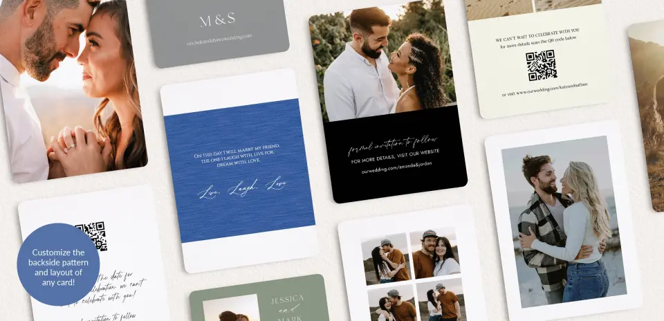 Back of Save the Date Card