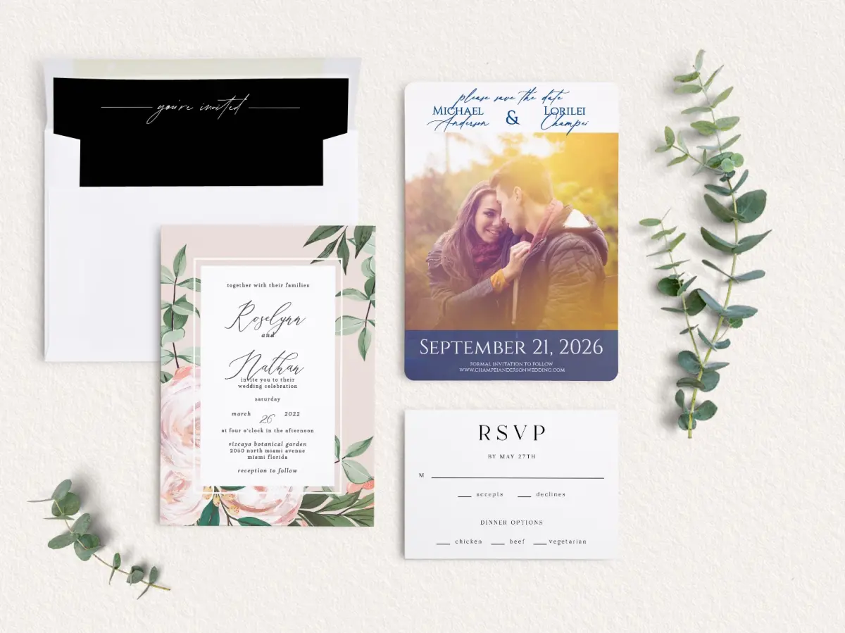 Front of Save the Date Card