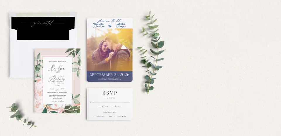 Front of Save the Date Card