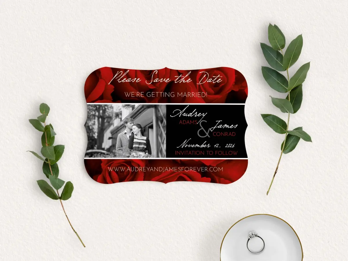 Save the Date Card with Optional Guest Addressing Service